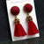 Elegant Long Drop Vibrant Tassel Earrings