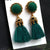Elegant Long Drop Vibrant Tassel Earrings