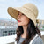 Stylish Wide Brim Summer Sun Visor Hat with Chic Oversized Bow