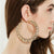 Rhinestone Embedded Chunky Chains Oversized Statement Hoop Earrings