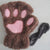 Cute and Fluffy Cat Paw Pattern Fingerless Wrist Gloves