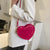 Sweet and Preppy Vegan Leather Heart-Shaped Crossbody Bag