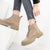 Soft Suede Vegan Leather Lace-Up Winter Ankle Boots