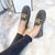 Women's Winter Plush Outdoor Loafer Shoes with Metal Chain Decor