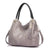 Snake Style Print Hobo Leather Bucket Bag