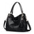 Snake Style Print Hobo Leather Bucket Bag