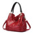 Snake Style Print Hobo Leather Bucket Bag