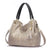 Snake Style Print Hobo Leather Bucket Bag