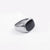 Classic Stainless Steel Chunky Square Shell Rings