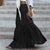 Elastic High-Waist Ruffled Maxi Skirt