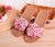 Summer Floral Fabric Straps Slides