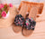 Summer Floral Fabric Straps Slides