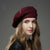 Rhinestone Flower Decor Winter Fashion Knitted Beret Hats