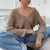 Oversize Knitted Long Sleeve Winter V-Neck Pullover Sweaters