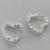 Trendy Jewelry Foil-Inspired Heart-Shaped Hoop Earrings